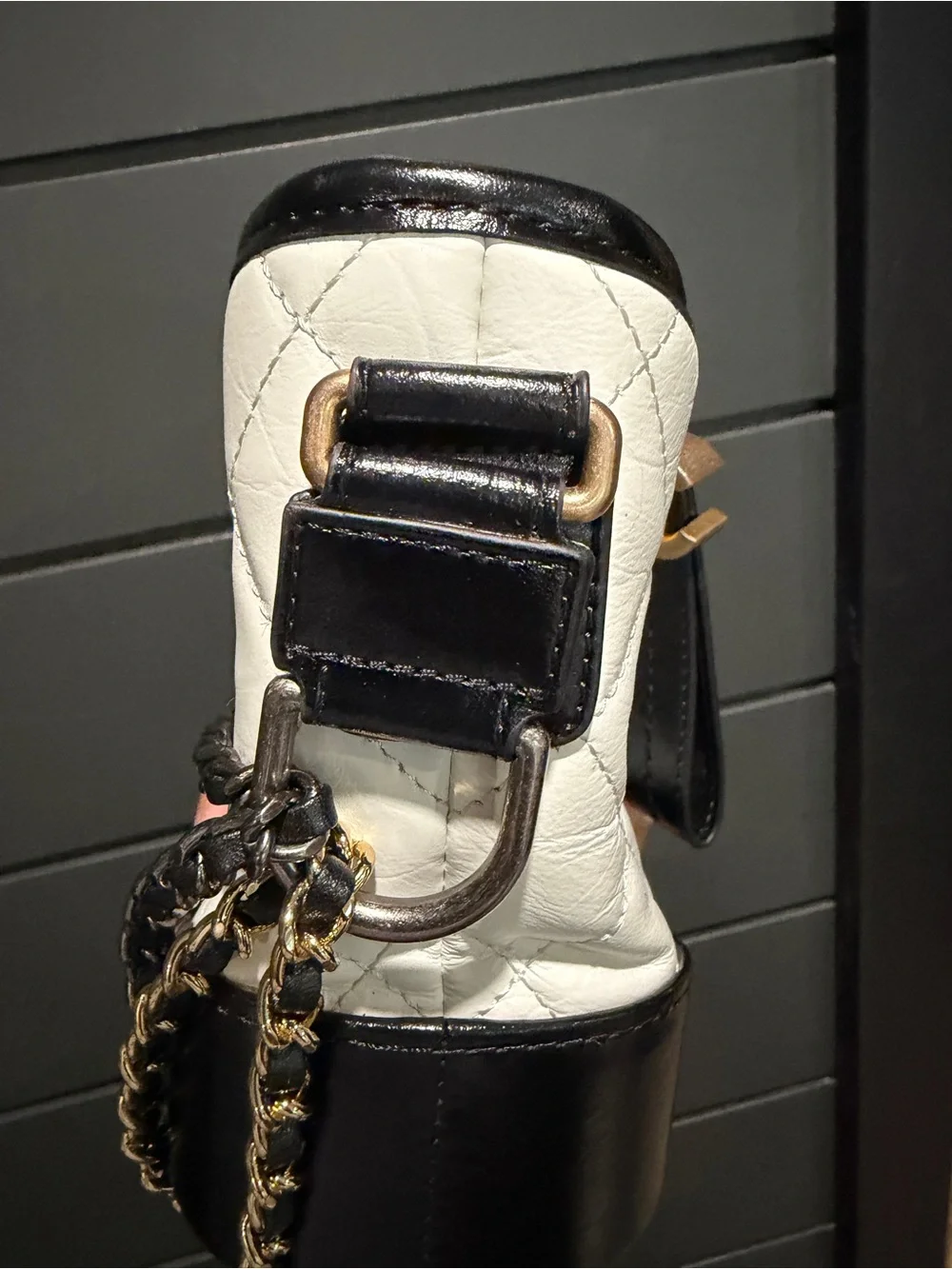Chanel Gabrielle Crossbody/Shoulder Bag in White and Black